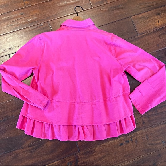 Eleven Stitch Design S Pink Swing Button Down Shirt Top Blouse Lagenlook - Picture 3 of 15